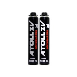 Пена монтажная Профессиональная (под пистолет) ATOLL ZV Winter Mega 70L PRO, 850 мл, 910 гр ЗИМА