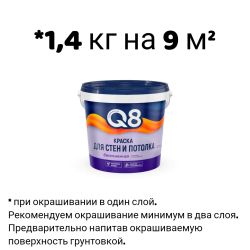 Краска в/д "FORMULA Q8" ДЛЯ СТЕН и ПОТОЛКА  1,4 кг  (8 шт. в упак.)
