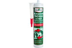 Клей "Ecolux" ЖГ Полимерный морозостойкий (белый) 290 мл (в коробке 20 шт.)